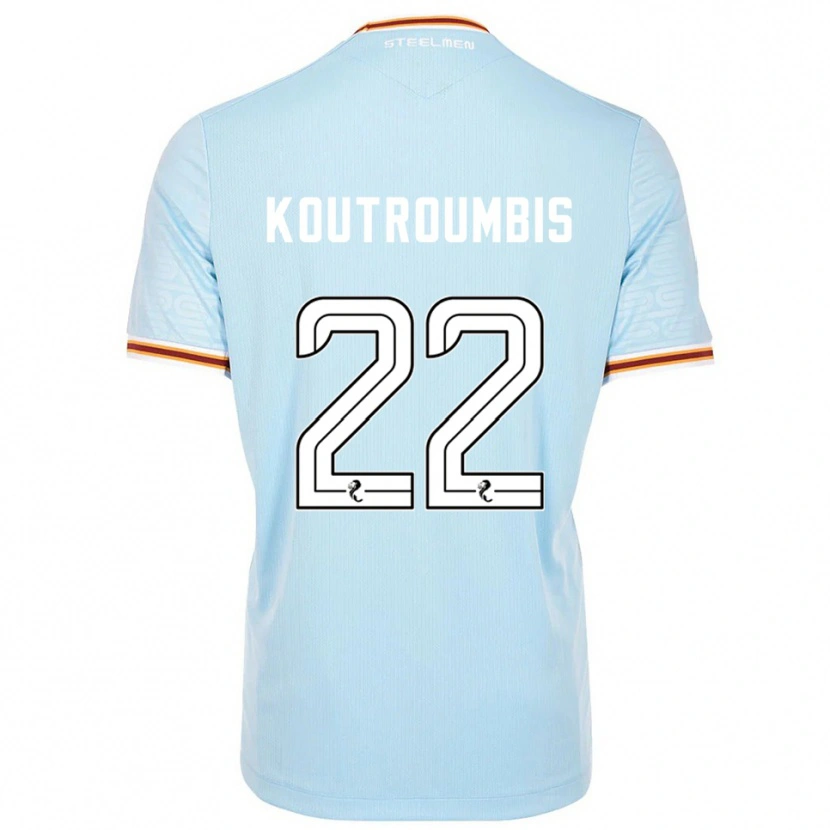Danxen Enfant Maillot John Koutroumbis #22 Bleu Ciel Tenues Extérieur 2025/26 T-Shirt