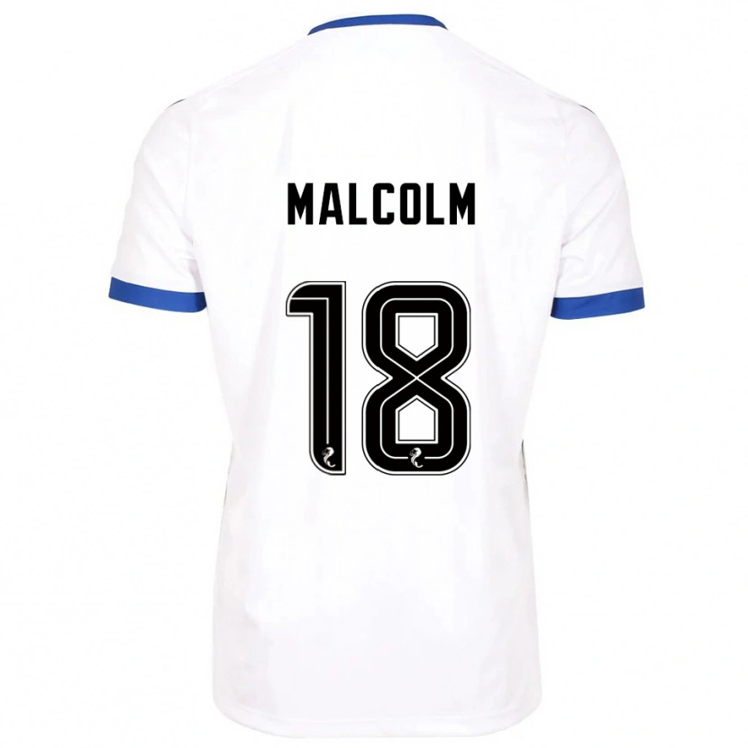Danxen Enfant Maillot Jodie Malcolm #18 Blanc Bleu Tenues Extérieur 2025/26 T-Shirt