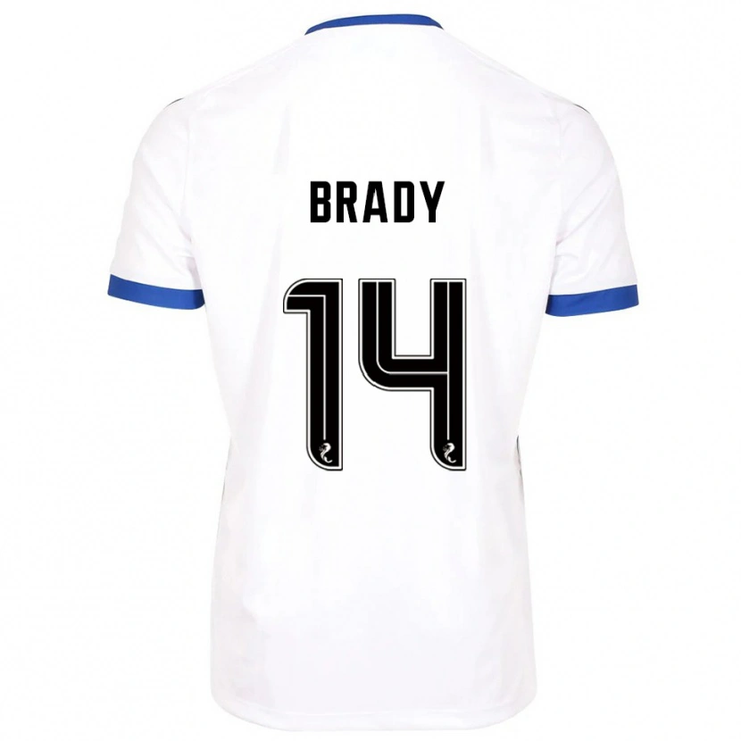 Danxen Enfant Maillot Scarlett Brady #14 Blanc Bleu Tenues Extérieur 2025/26 T-Shirt