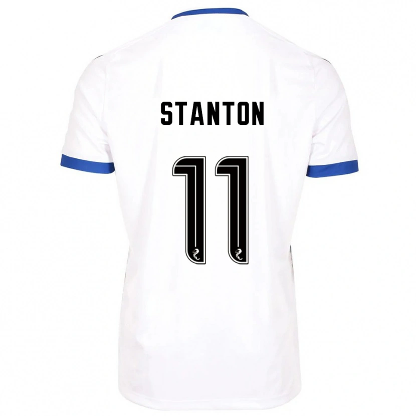 Danxen Enfant Maillot Sam Stanton #11 Blanc Bleu Tenues Extérieur 2025/26 T-Shirt