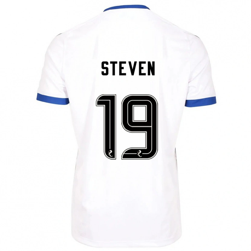 Danxen Enfant Maillot Taylor Steven #19 Blanc Bleu Tenues Extérieur 2025/26 T-Shirt