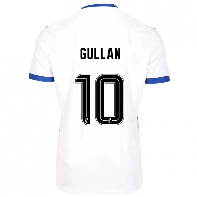 Danxen Enfant Maillot Jamie Gullan #10 Blanc Bleu Tenues Extérieur 2025/26 T-Shirt