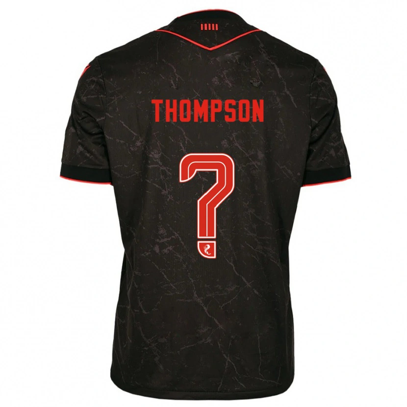 Danxen Enfant Maillot Struan Thompson #0 Noir Rouge Tenues Extérieur 2025/26 T-Shirt