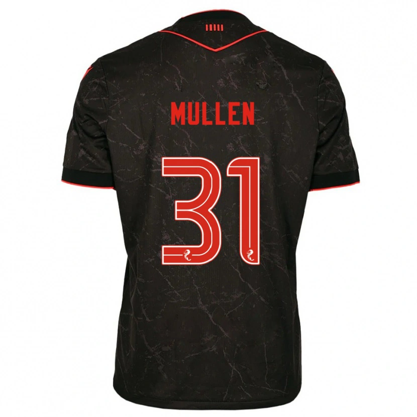 Danxen Enfant Maillot Ryan Mullen #31 Noir Rouge Tenues Extérieur 2025/26 T-Shirt