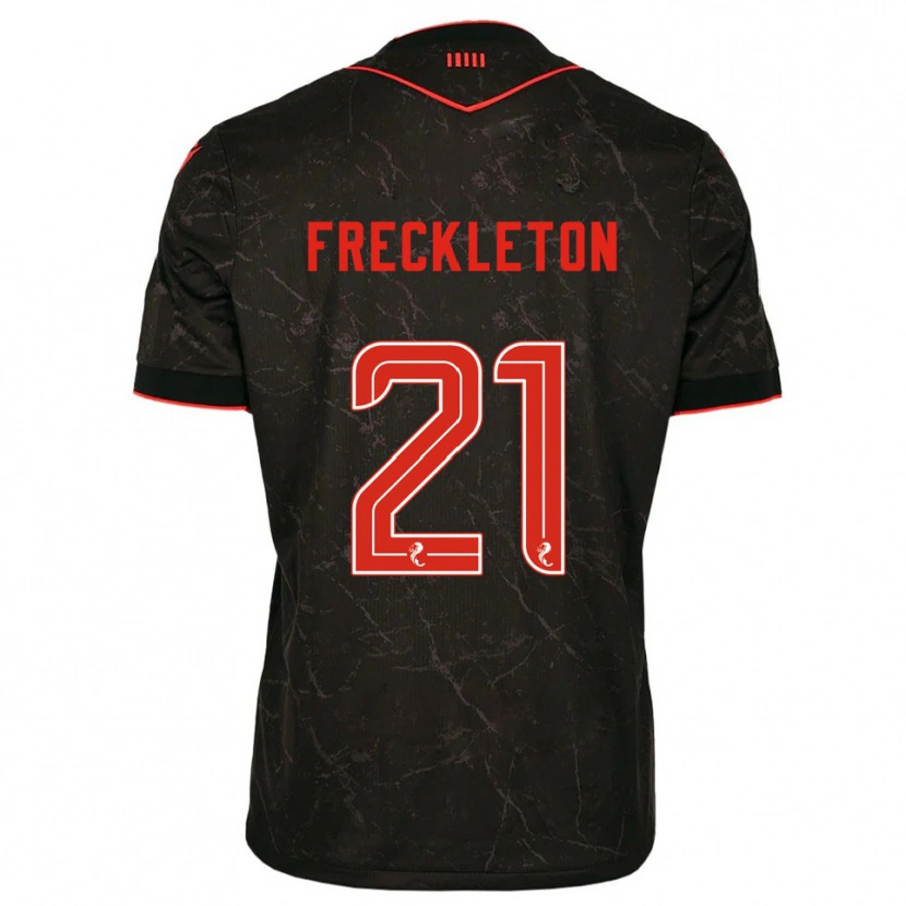 Danxen Enfant Maillot Miguel Freckleton #21 Noir Rouge Tenues Extérieur 2025/26 T-Shirt