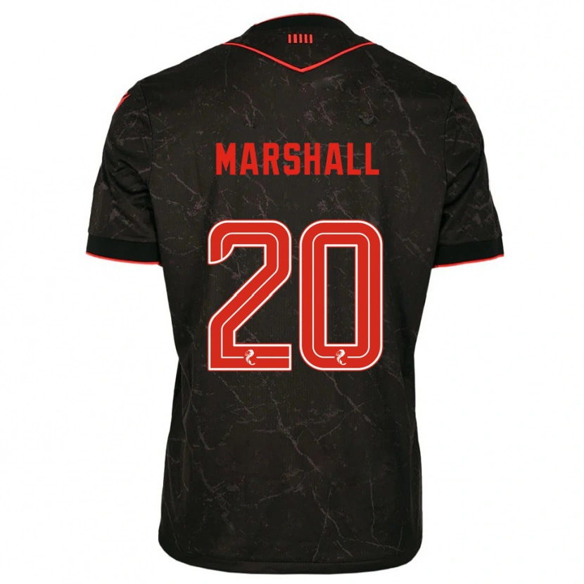 Danxen Enfant Maillot Lewis Marshall #20 Noir Rouge Tenues Extérieur 2025/26 T-Shirt