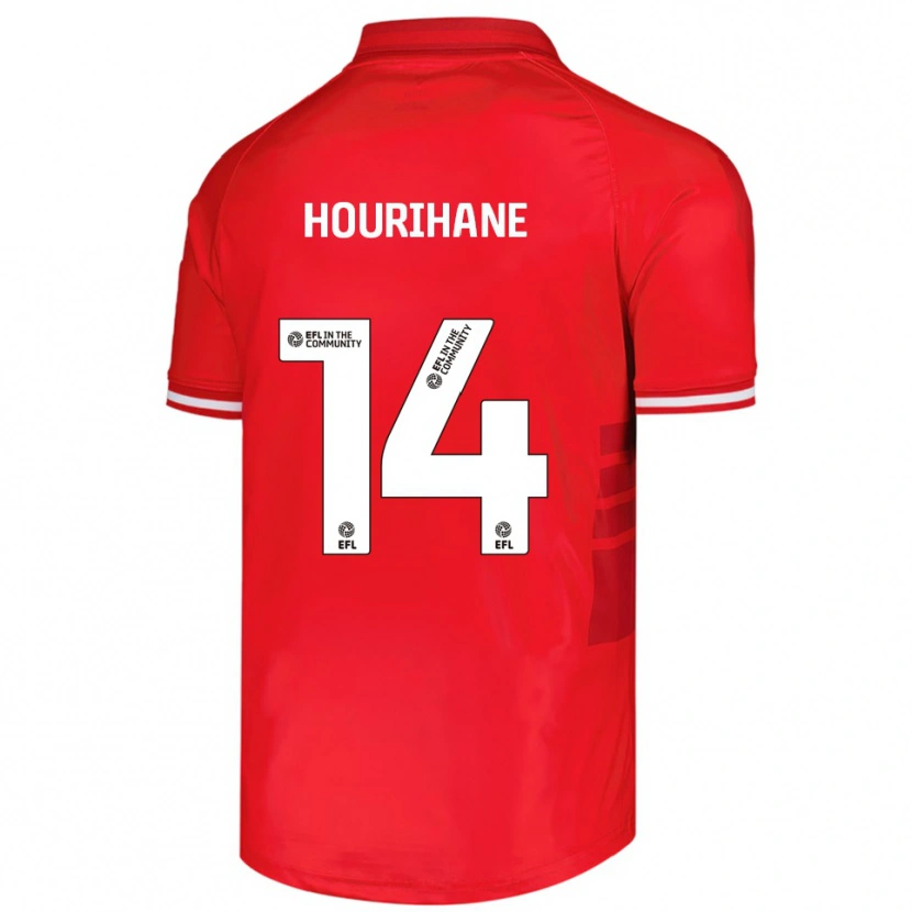 Danxen Homme Maillot Conor Hourihane #14 Rouge Blanc Tenues Domicile 2025/26 T-Shirt