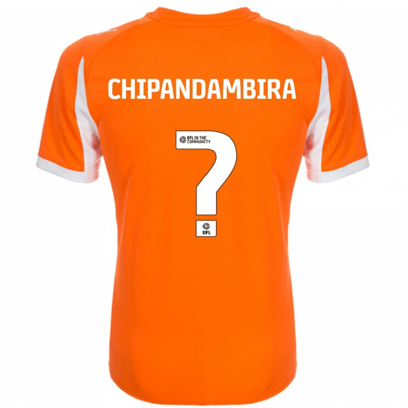 Danxen Homme Maillot Tafadzwa Chipandambira #0 Orange Blanc Tenues Domicile 2025/26 T-Shirt