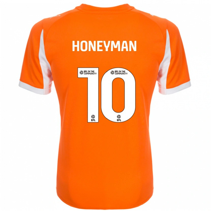Danxen Homme Maillot George Honeyman #10 Orange Blanc Tenues Domicile 2025/26 T-Shirt