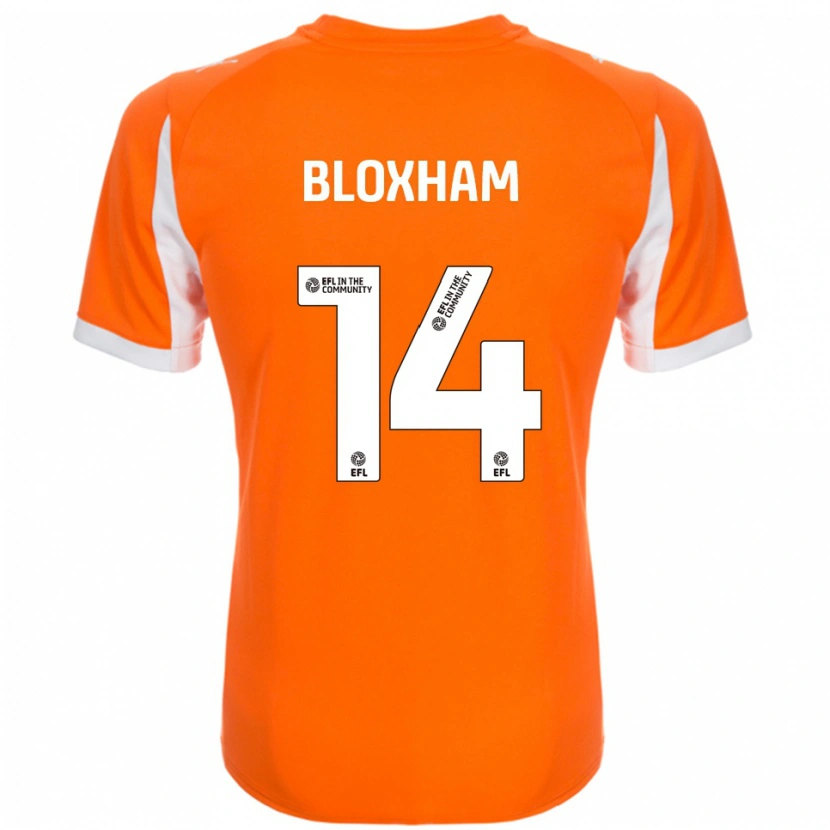 Danxen Homme Maillot Tom Bloxham #14 Orange Blanc Tenues Domicile 2025/26 T-Shirt
