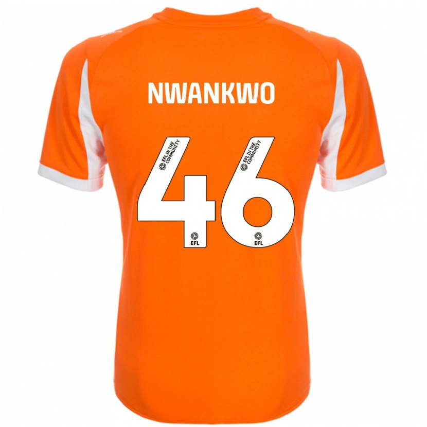 Danxen Homme Maillot Oluchukwu Nwankwo #46 Orange Blanc Tenues Domicile 2025/26 T-Shirt