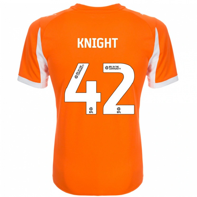 Danxen Homme Maillot Spencer Knight #42 Orange Blanc Tenues Domicile 2025/26 T-Shirt