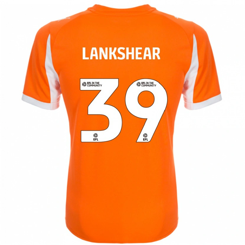 Danxen Homme Maillot Alex Lankshear #39 Orange Blanc Tenues Domicile 2025/26 T-Shirt
