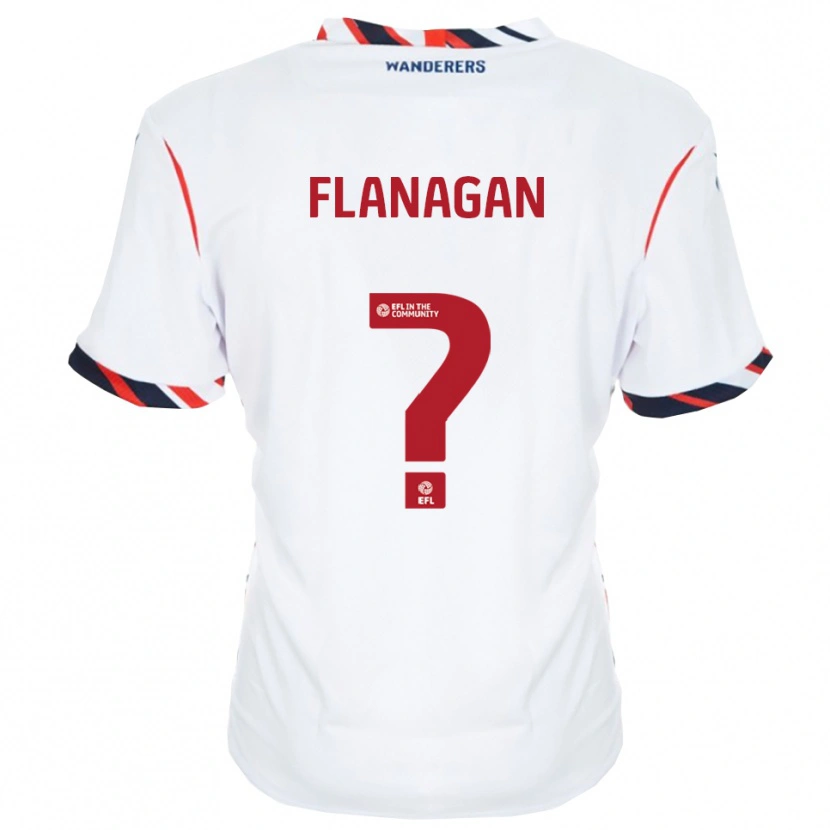 Danxen Homme Maillot Ocean Flanagan #0 Blanc Rouge Tenues Domicile 2025/26 T-Shirt