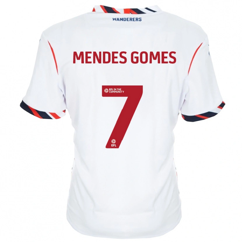 Danxen Homme Maillot Carlos Mendes #7 Blanc Rouge Tenues Domicile 2025/26 T-Shirt