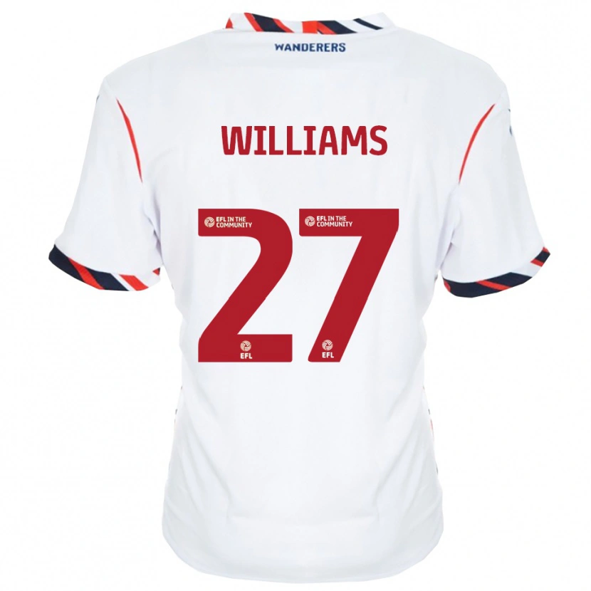 Danxen Homme Maillot Randell Williams #27 Blanc Rouge Tenues Domicile 2025/26 T-Shirt