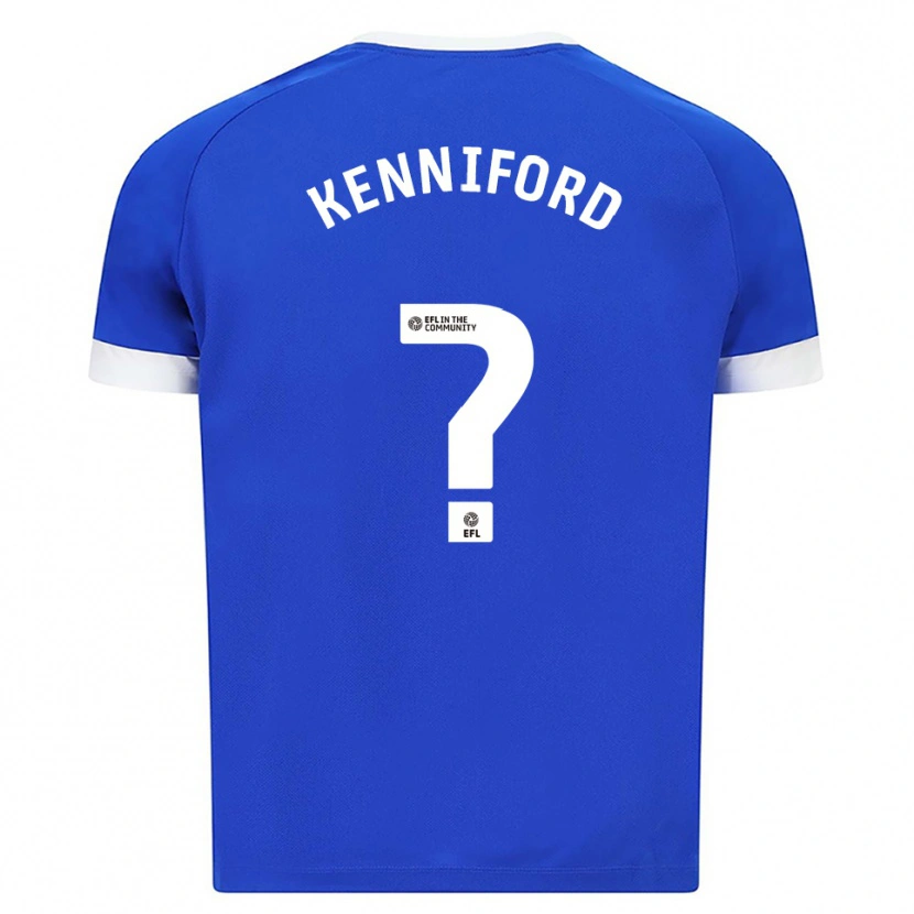 Danxen Homme Maillot Kyle Kenniford #0 Bleu Blanc Tenues Domicile 2025/26 T-Shirt