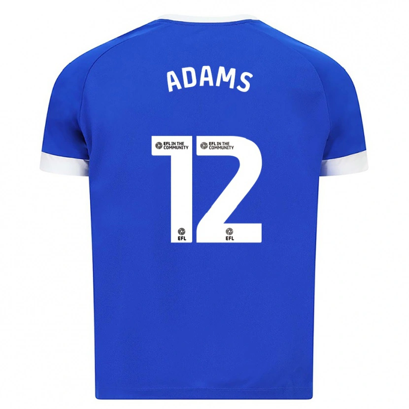 Danxen Homme Maillot Kelly Adams #12 Bleu Blanc Tenues Domicile 2025/26 T-Shirt