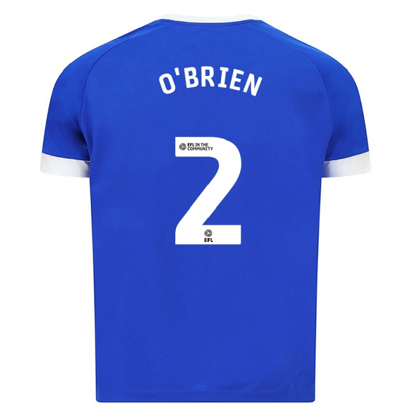 Danxen Homme Maillot Charlie O'brien #2 Bleu Blanc Tenues Domicile 2025/26 T-Shirt