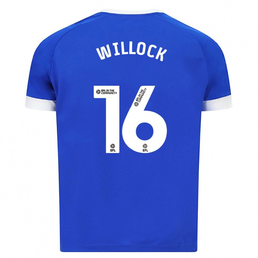 Danxen Homme Maillot Chris Willock #16 Bleu Blanc Tenues Domicile 2025/26 T-Shirt