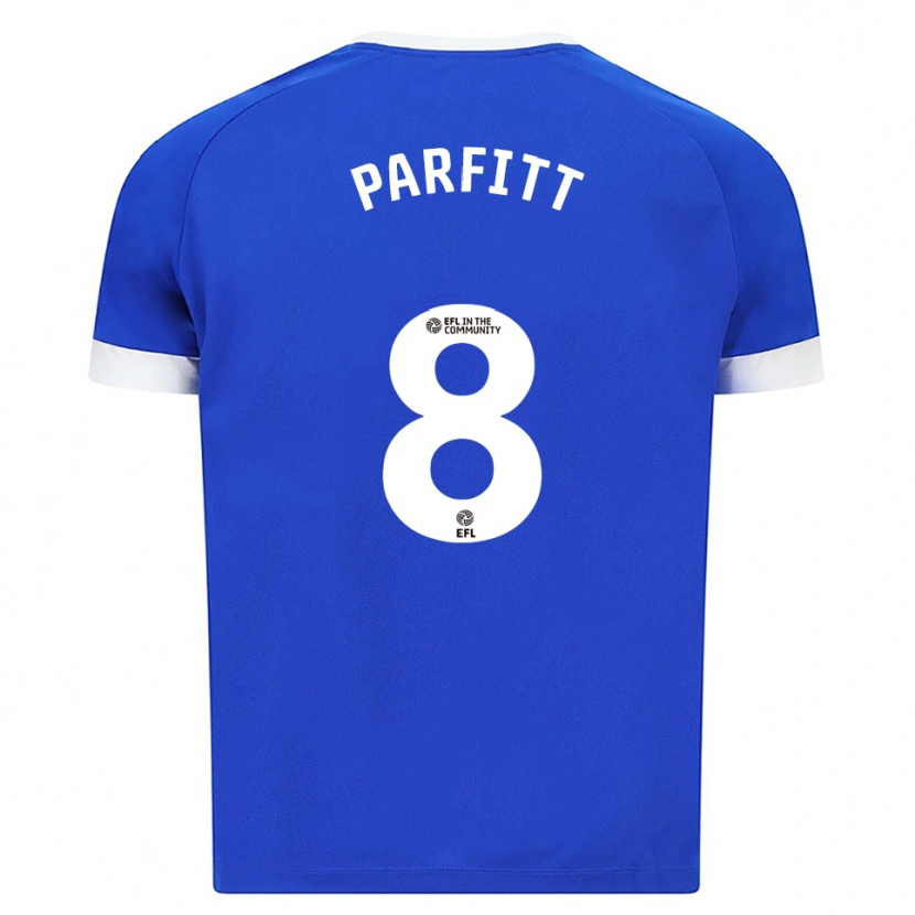 Danxen Homme Maillot T-Jay Parfitt #8 Bleu Blanc Tenues Domicile 2025/26 T-Shirt