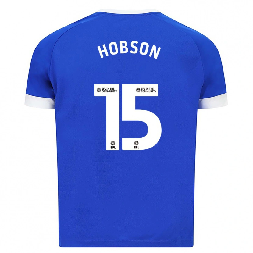Danxen Homme Maillot Jacob Hobson #15 Bleu Blanc Tenues Domicile 2025/26 T-Shirt