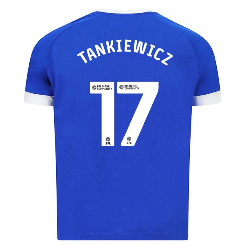 Danxen Homme Maillot Rob Tankiewicz #17 Bleu Blanc Tenues Domicile 2025/26 T-Shirt