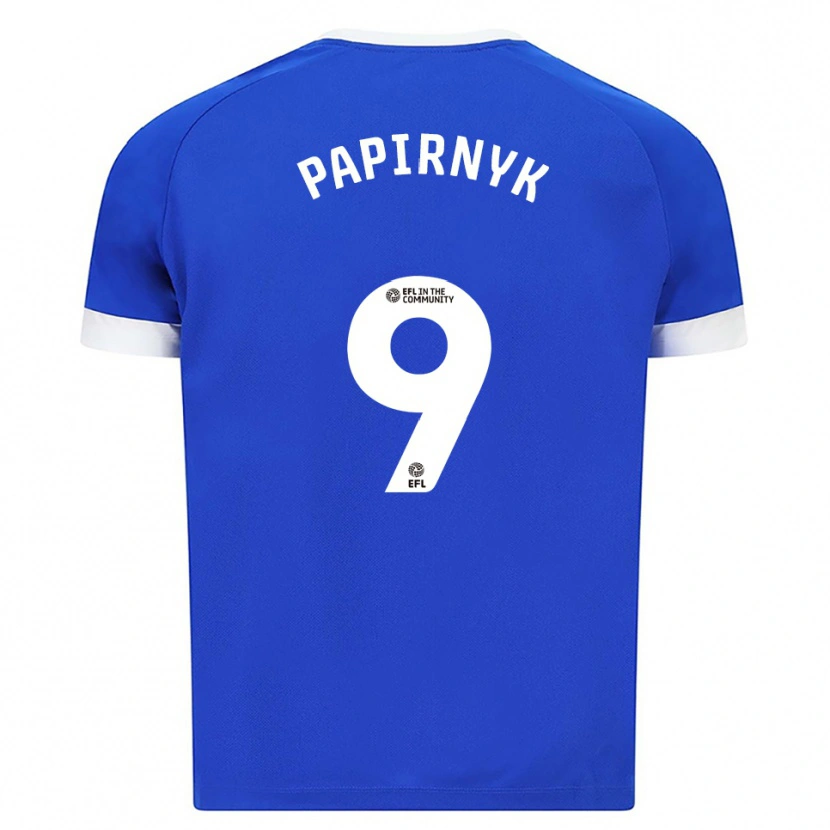 Danxen Homme Maillot Leo Papirnyk #9 Bleu Blanc Tenues Domicile 2025/26 T-Shirt