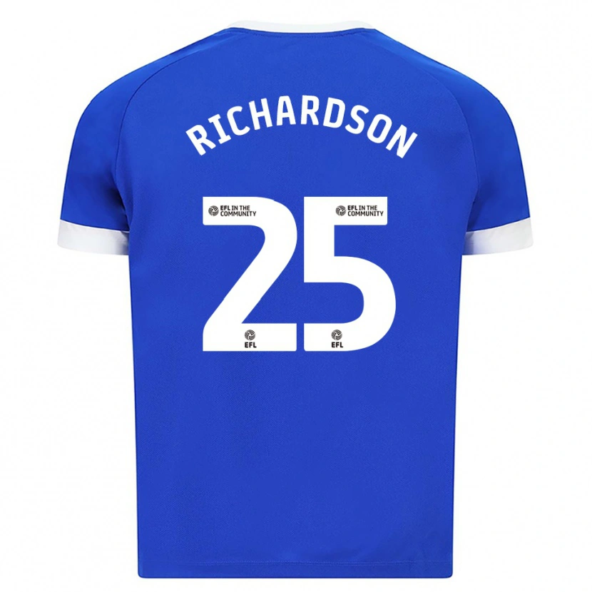 Danxen Homme Maillot Tija Richardson #25 Bleu Blanc Tenues Domicile 2025/26 T-Shirt
