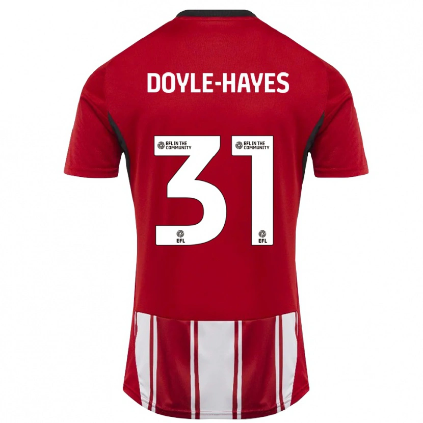 Danxen Homme Maillot Jake Doyle-Hayes #31 Rouge Blanc Noir Tenues Domicile 2025/26 T-Shirt
