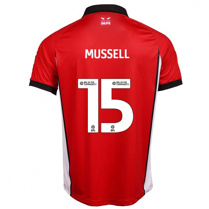 Danxen Homme Maillot Theo Mussell #15 Rouge Blanc Tenues Domicile 2025/26 T-Shirt