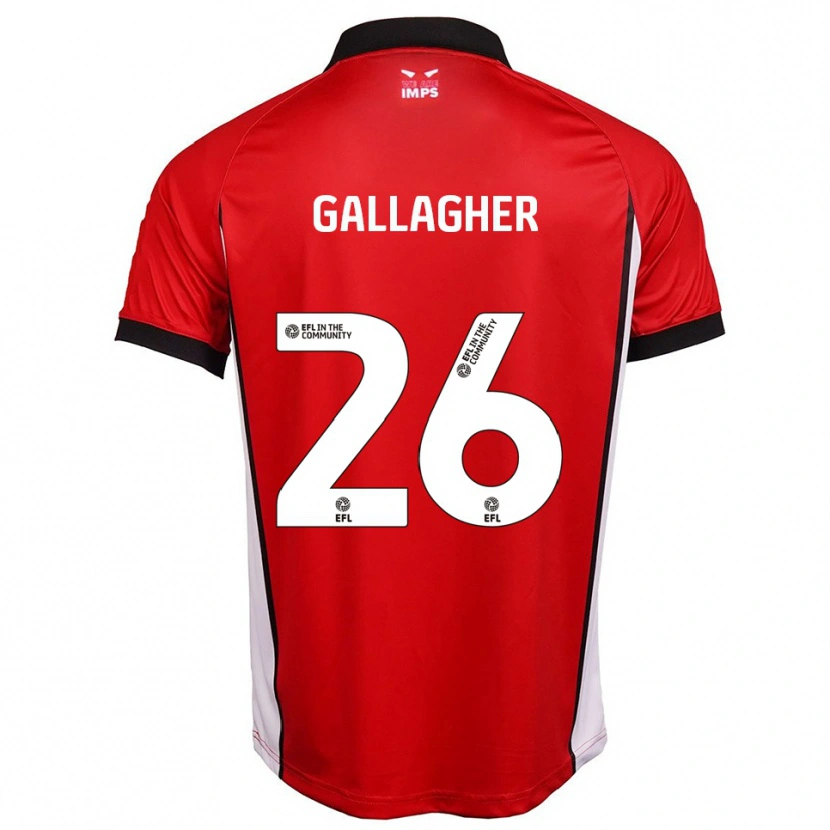 Danxen Homme Maillot Oisín Gallagher #26 Rouge Blanc Tenues Domicile 2025/26 T-Shirt