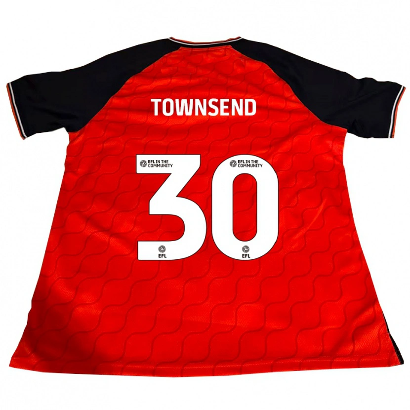 Danxen Homme Maillot Andros Townsend #30 Orange Noir Blanc Tenues Domicile 2025/26 T-Shirt