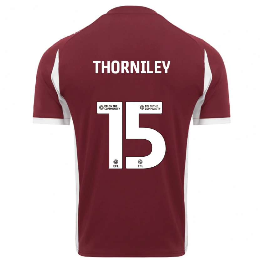 Danxen Homme Maillot Jordan Thorniley #15 Bordeaux Blanc Tenues Domicile 2025/26 T-Shirt