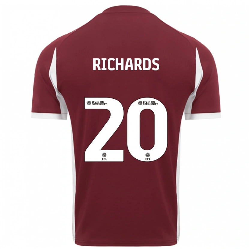 Danxen Homme Maillot Mia Richards #20 Bordeaux Blanc Tenues Domicile 2025/26 T-Shirt