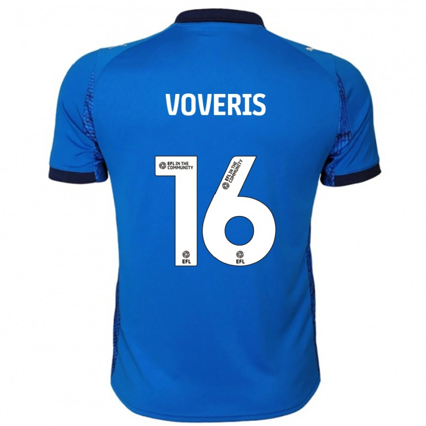 Danxen Homme Maillot Airidas Voveris #16 Bleu Blanc Tenues Domicile 2025/26 T-Shirt