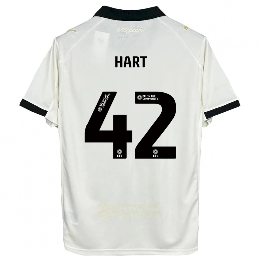 Danxen Homme Maillot Sam Hart #42 Blanc Cassé Noir Tenues Domicile 2025/26 T-Shirt