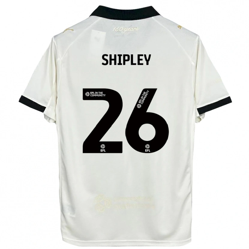 Danxen Homme Maillot Jordan Shipley #26 Blanc Cassé Noir Tenues Domicile 2025/26 T-Shirt