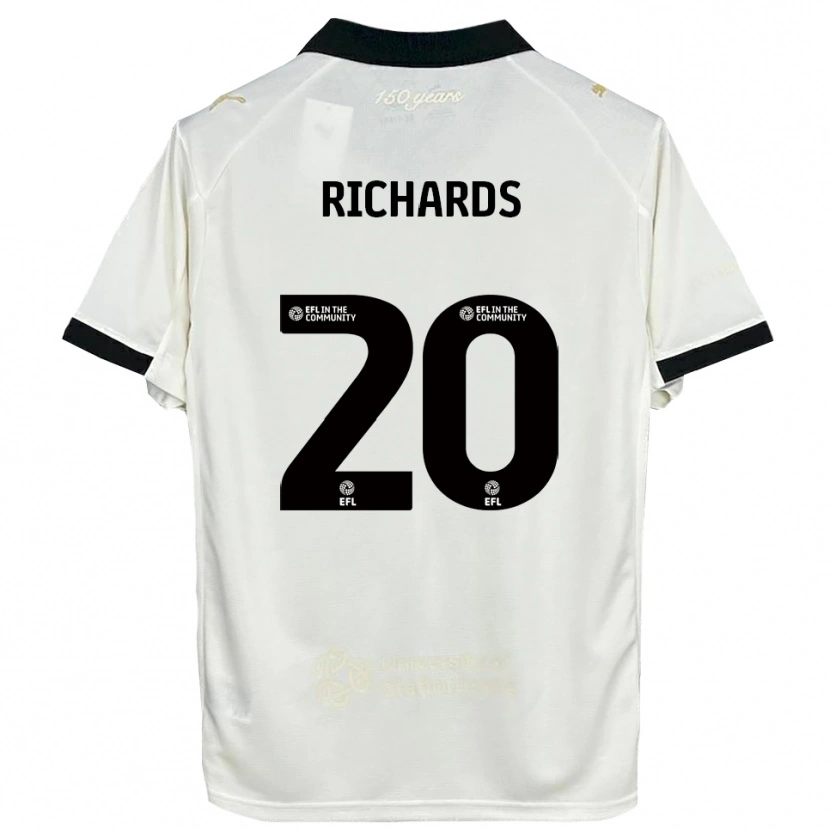 Danxen Homme Maillot Rico Richards #20 Blanc Cassé Noir Tenues Domicile 2025/26 T-Shirt