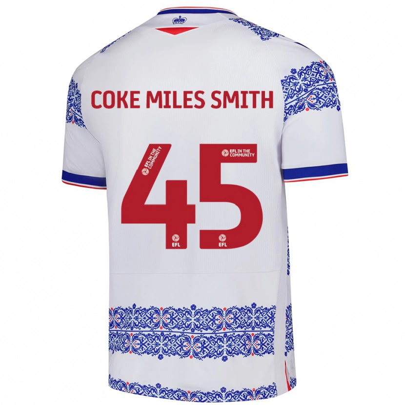 Danxen Homme Maillot Kiyan Coke Miles Smith #45 Blanc Bleu Tenues Domicile 2025/26 T-Shirt