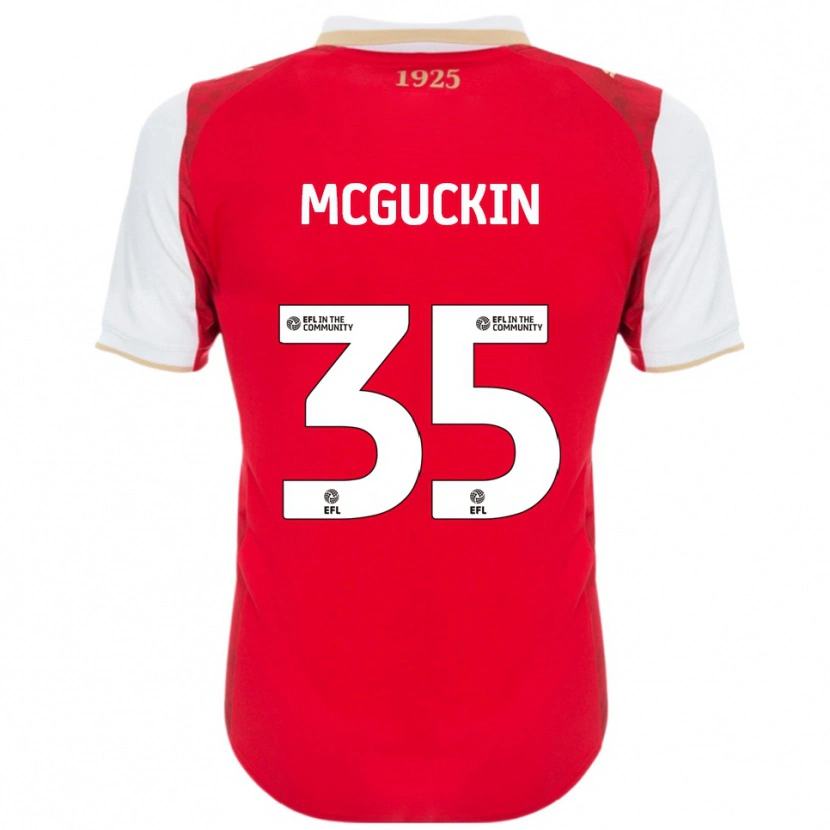 Danxen Homme Maillot Ciaran Mcguckin #35 Rouge Blanc Tenues Domicile 2025/26 T-Shirt