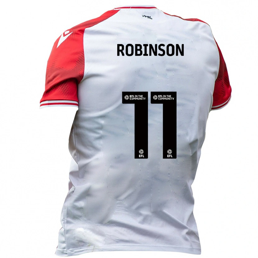 Danxen Homme Maillot Alfie Robinson #11 Blanc Rouge Tenues Domicile 2025/26 T-Shirt