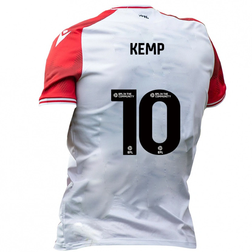 Danxen Homme Maillot Dan Kemp #10 Blanc Rouge Tenues Domicile 2025/26 T-Shirt