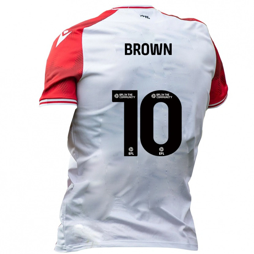 Danxen Homme Maillot Lenny Brown #10 Blanc Rouge Tenues Domicile 2025/26 T-Shirt