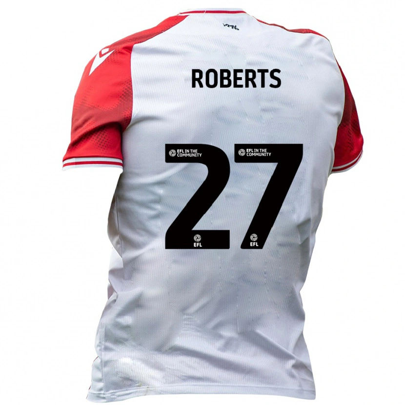 Danxen Homme Maillot Mathaeus Roberts #27 Blanc Rouge Tenues Domicile 2025/26 T-Shirt