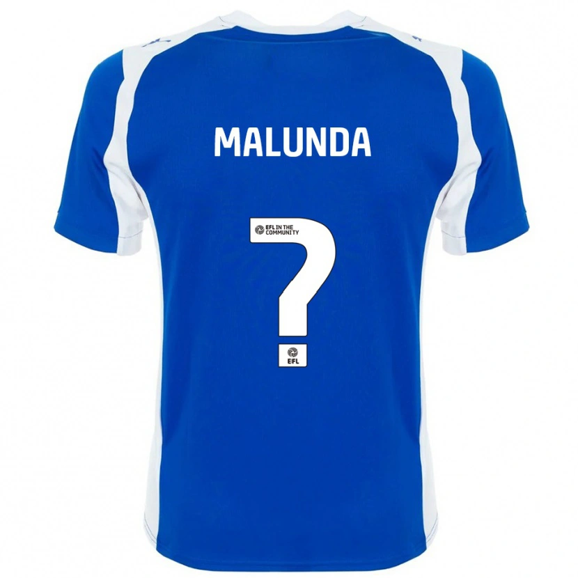 Danxen Homme Maillot Troy Malunda #0 Bleu Blanc Tenues Domicile 2025/26 T-Shirt