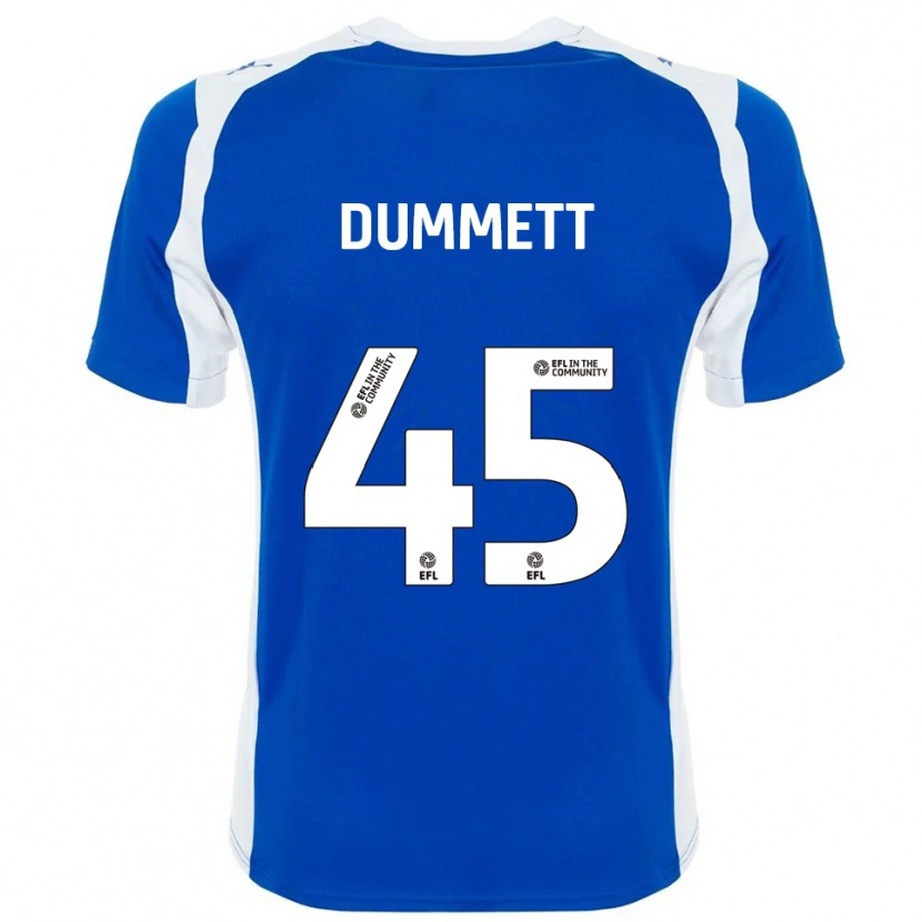 Danxen Homme Maillot Paul Dummett #45 Bleu Blanc Tenues Domicile 2025/26 T-Shirt
