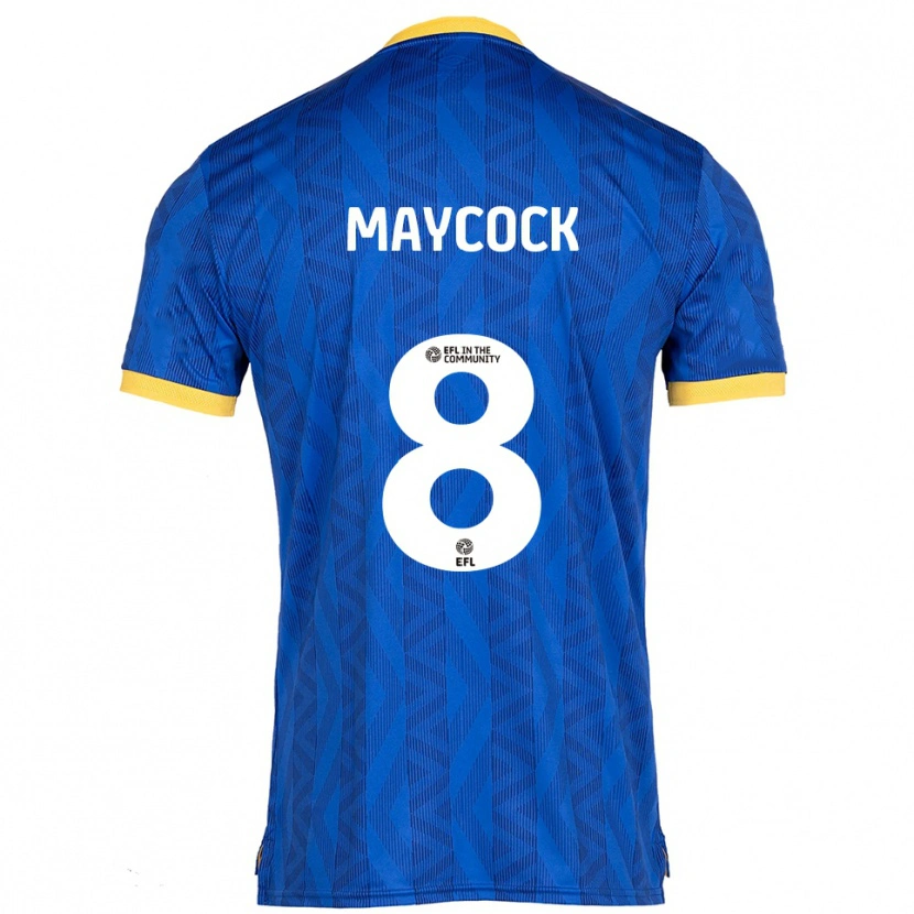 Danxen Homme Maillot Callum Maycock #8 Marine Jaune Tenues Domicile 2025/26 T-Shirt