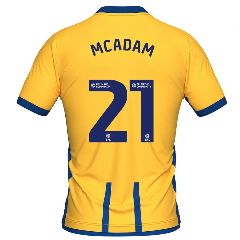 Danxen Homme Maillot Kyle Mcadam #21 Jaune Bleu Tenues Domicile 2025/26 T-Shirt