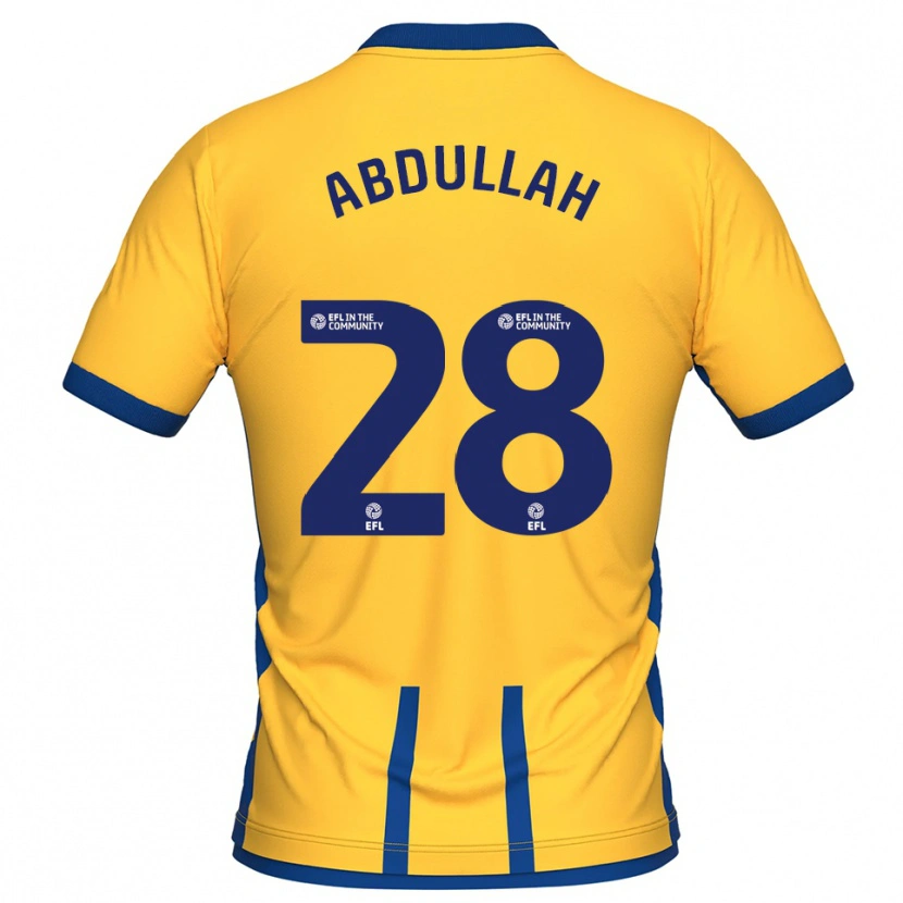 Danxen Homme Maillot Mckeal Abdullah #28 Jaune Bleu Tenues Domicile 2025/26 T-Shirt
